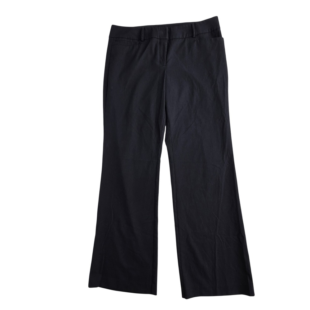 New York & Company Black Pinstripe Stretch Dress Pants Womens 10 Career